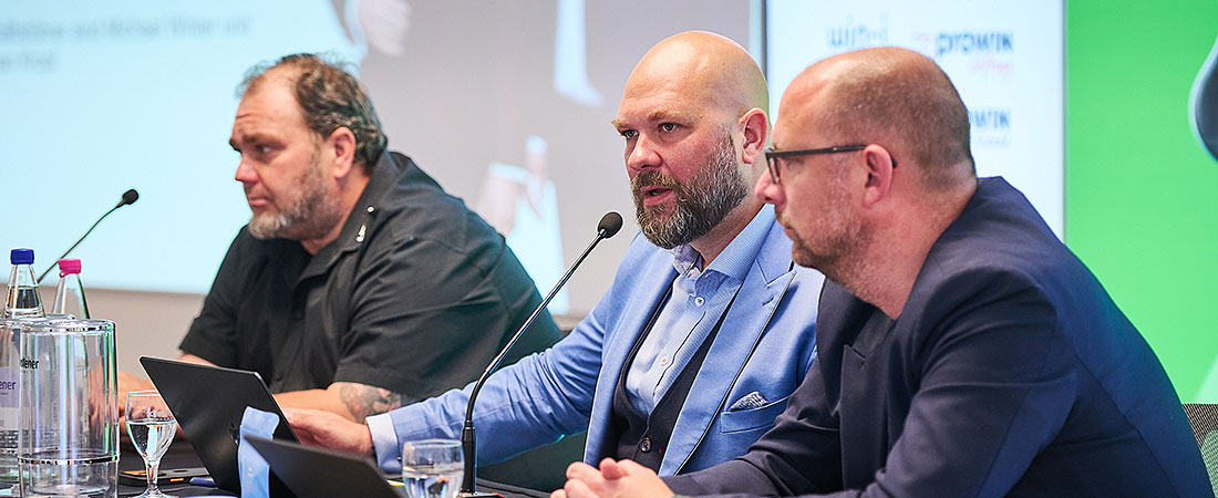 Conférence de presse annuelle proWIN 2025 avec Sascha Winter (associé), Michael Winter (directeur général) et Christian Alt (directeur général)